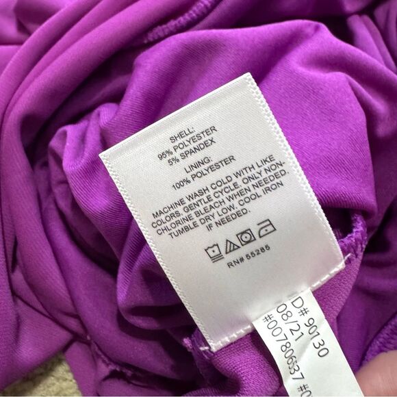 NWT ✨ Express purple v-neck faux wrap going out party dress, size small - Picture 12 of 12